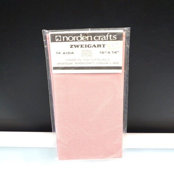 Zweigart Cross Stitch Canvas 14 Count 16x14 Norden Crafts Pink New Switzerland - Picture 1 of 3